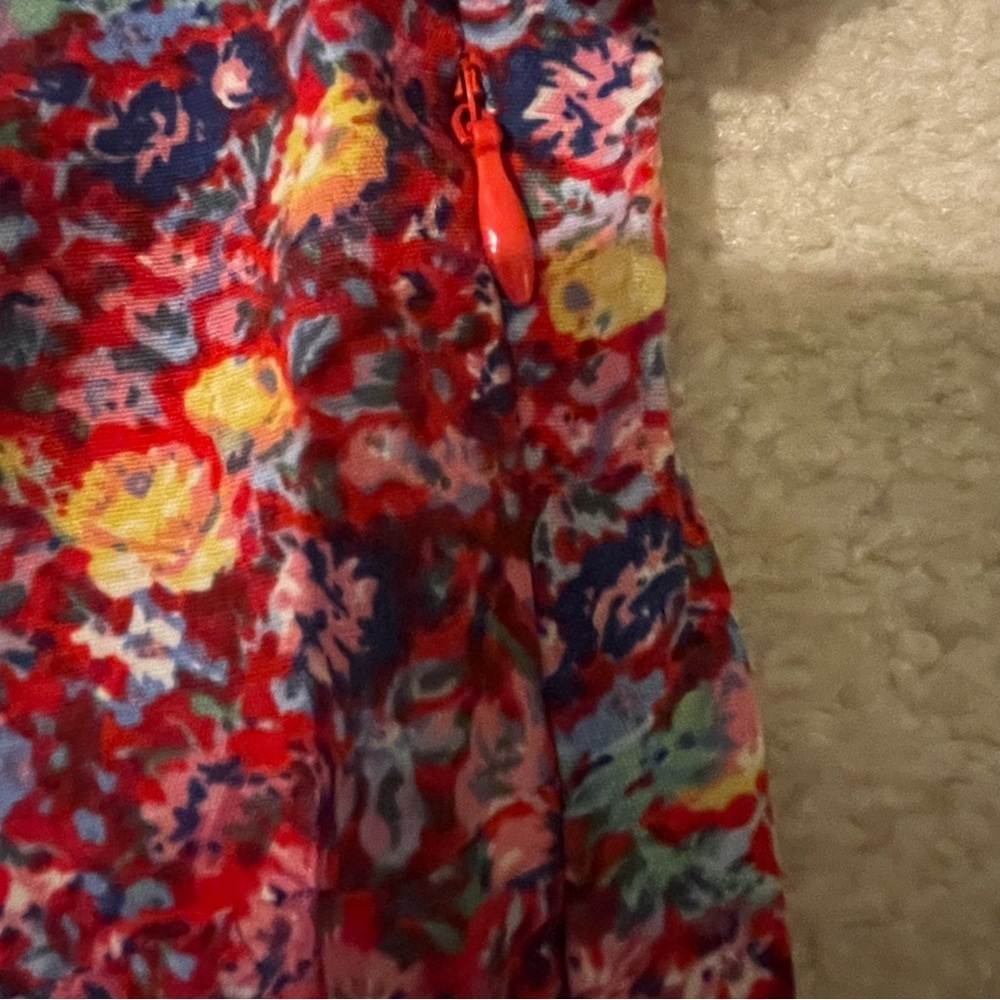 LULUS red floral cutout mini dress-large NWT - Picture 9 of 11